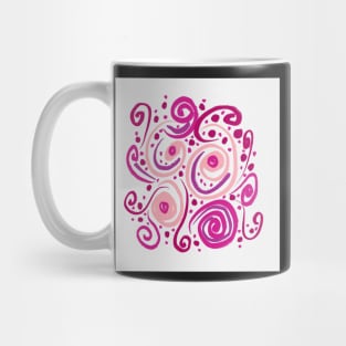 Pink Purple Abstract Line Art Mug